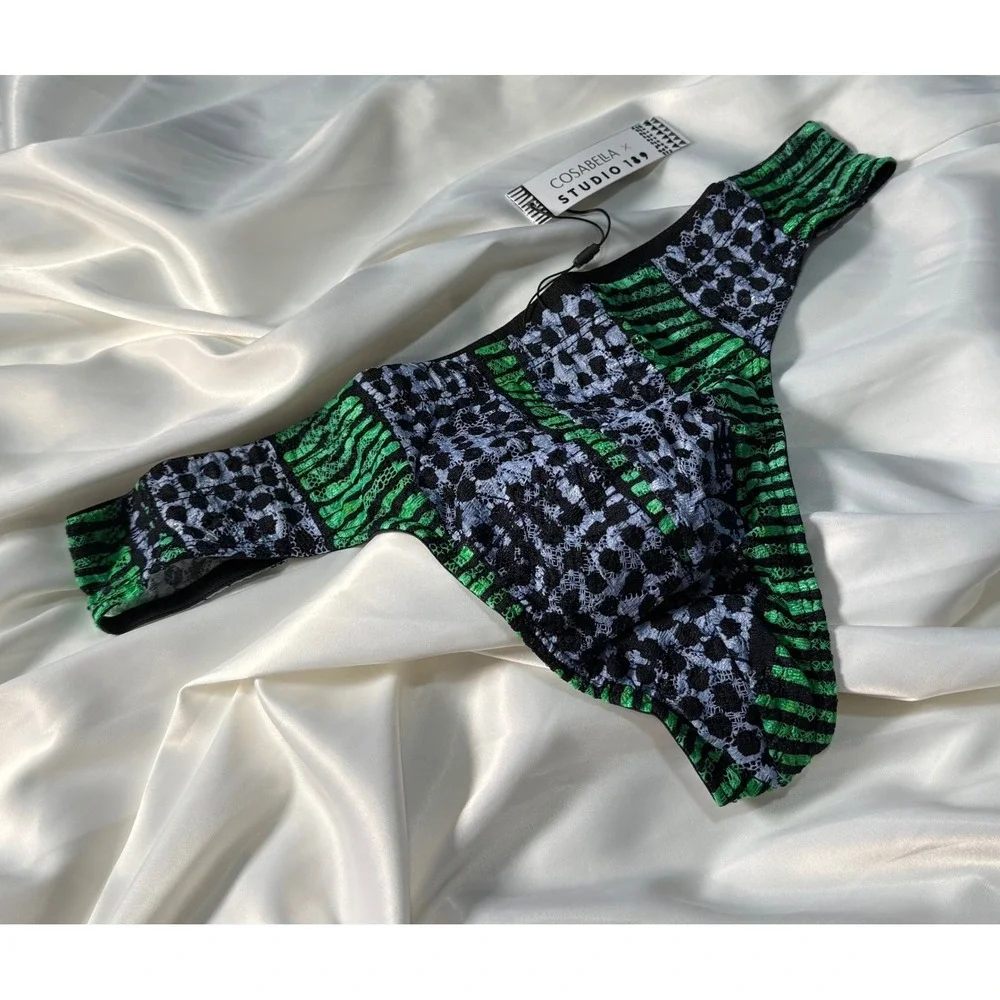 Men's Luxury Lace G-String Bold Print Sexy Designer Thong Statement Piece XL